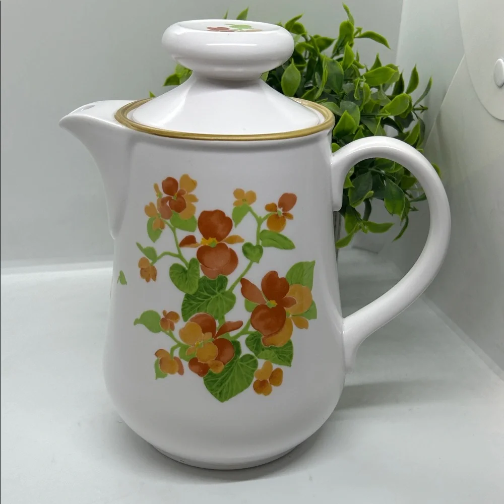 HAPPY DAYS by Noritake Coffee Pot made in Japan #9069 NWOT.